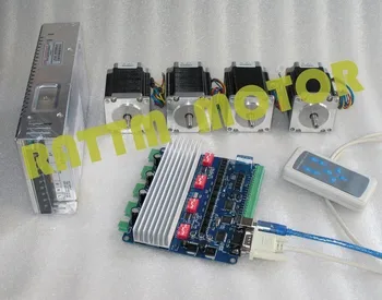 4 Axis USBCNC NEMA23 stepper motor 270oz-in 3A 76mm Dual shaft & 4 Axis USB CNC TB6560 USBCNC Driver board CNC Controller kit
4 Axis USBCNC NEMA23 stepper motor 270oz-in 3A 76mm Dual shaft & 4 Axis USB CNC TB6560 USBCNC Driver board CNC Controller kit