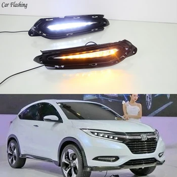 CSGJMY 1Set 12V ABS Car LED For Honda HRV HR-V 2014 2015 2016 2017 2018 DRL Daytime Running Light Daylight Yellow Turn Signal
CSGJMY 1Set 12V ABS Car LED For Honda HRV HR-V 2014 2015 2016 2017 2018 DRL Daytime Running Light Daylight Yellow Turn Signal