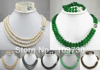 Jewelry 00512 7color- white/pink/black pearl/green jade/tiger eye stone necklace bracelet set can choose
Jewelry 00512 7color- white/pink/black pearl/green jade/tiger eye stone necklace bracelet set can choose