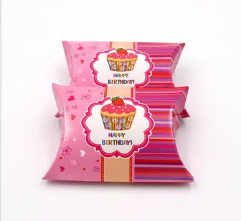 100Pcs Creative happy Birthday Cake candy box baby birthday Party favor Gift Candy Box pillow shape 
100Pcs Creative happy Birthday Cake candy box baby birthday Party favor Gift Candy Box pillow shape