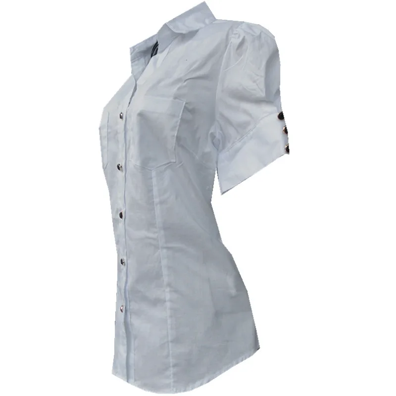 Blouse Shirt 2017 Fashion Women's shirts elegant turn-down collar short-sleeve Top Female brief casual Business attire clothing
Blouse Shirt 2017 Fashion Women's shirts elegant turn-down collar short-sleeve Top Female brief casual Business attire clothing