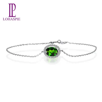 LP Solid 18K White Gold 1.46ct Natural Chrome Diopside & Diamonds Charm Bracelet For Women Fine Diamond-Jewelry 7.5 Inches
LP Solid 18K White Gold 1.46ct Natural Chrome Diopside & Diamonds Charm Bracelet For Women Fine Diamond-Jewelry 7.5 Inches