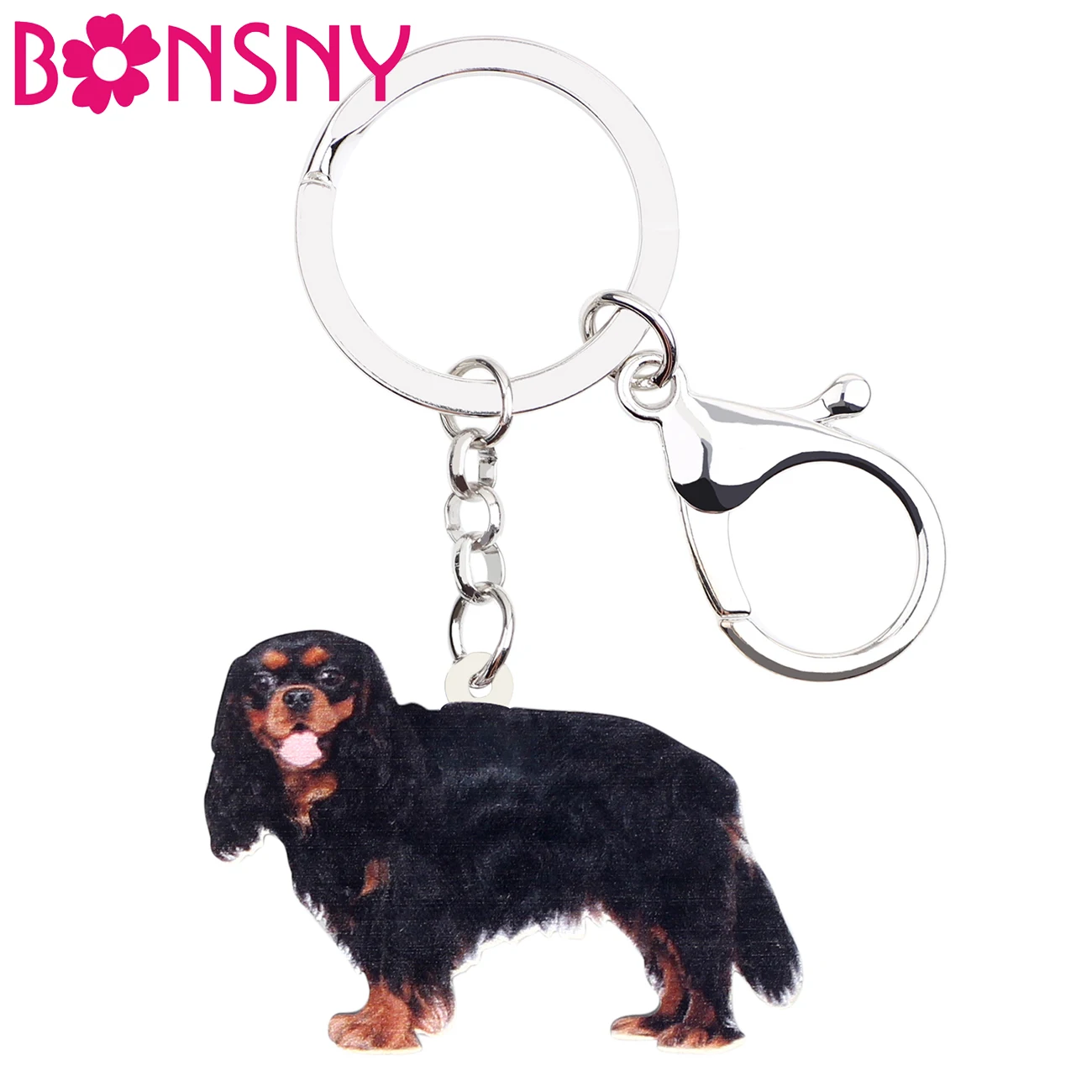 Bonsny Acrylic Black&Tan Cavalier King Charles Spaniel Dog Key Chain Keychain Animal Pet Jewelry Gift For Women Girls Bag Charms
Bonsny Acrylic Black&Tan Cavalier King Charles Spaniel Dog Key Chain Keychain Animal Pet Jewelry Gift For Women Girls Bag Charms