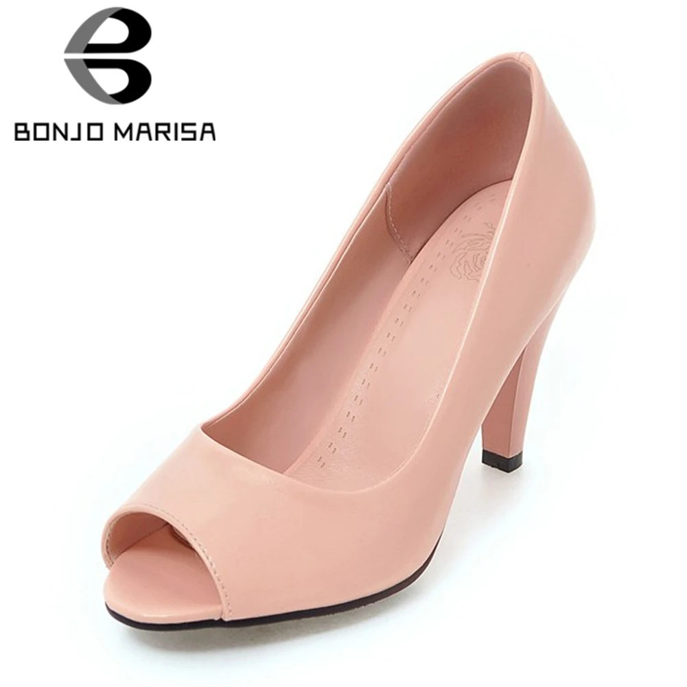 BONJOMARISA 2018 big size 32-43 summer elegant high heels leisure Party OL pumps woman trendy peep toe women's shoes 
BONJOMARISA 2018 big size 32-43 summer elegant high heels leisure Party OL pumps woman trendy peep toe women's shoes