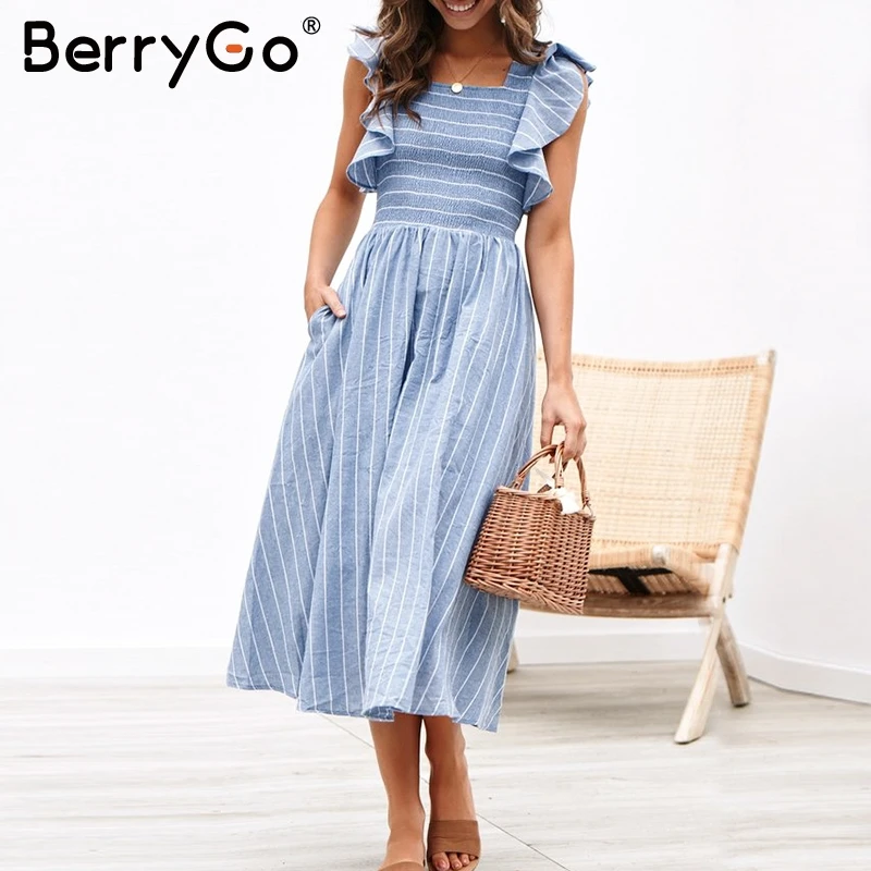 BerryGo Vintage elegant ruffle striped women dresses Long dress sleeve linen dresses Casual ruched fashion female vestidos 2019
BerryGo Vintage elegant ruffle striped women dresses Long dress sleeve linen dresses Casual ruched fashion female vestidos 2019