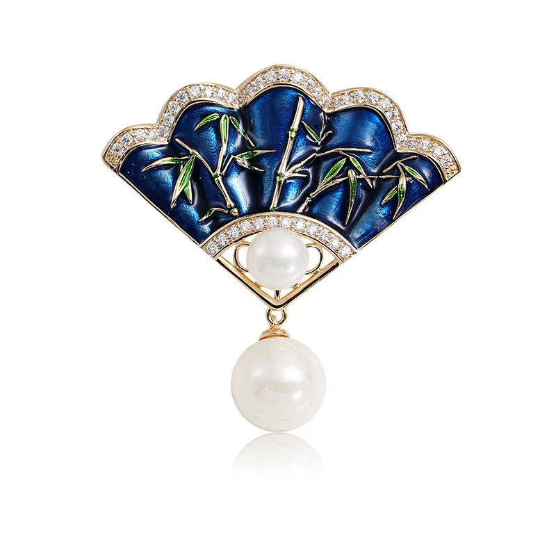 RHao Retro Enamel Bamboo pins Pearl water drop Fan Brooches for Women and Men Coat sweater jewelry buckles hijab pins corsage
RHao Retro Enamel Bamboo pins Pearl water drop Fan Brooches for Women and Men Coat sweater jewelry buckles hijab pins corsage