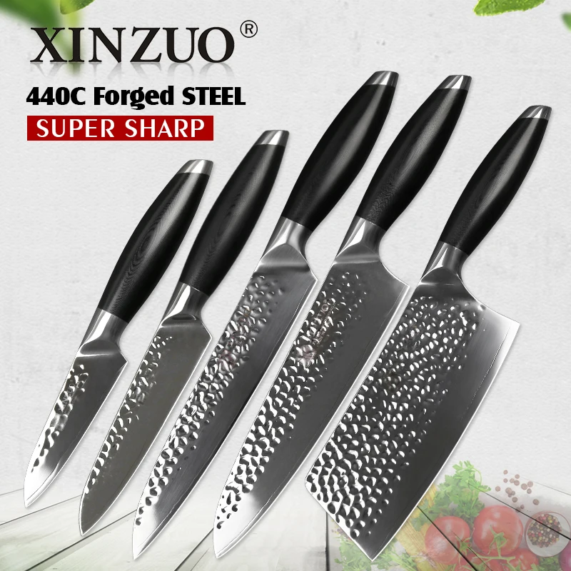 XINZUO 5 Pcs Kitchen Knife Set Stainless Steel Chef Cleaver Slicing Fruit Utility Knife g10 Handle Kitchen Tools Accessories
XINZUO 5 Pcs Kitchen Knife Set Stainless Steel Chef Cleaver Slicing Fruit Utility Knife g10 Handle Kitchen Tools Accessories