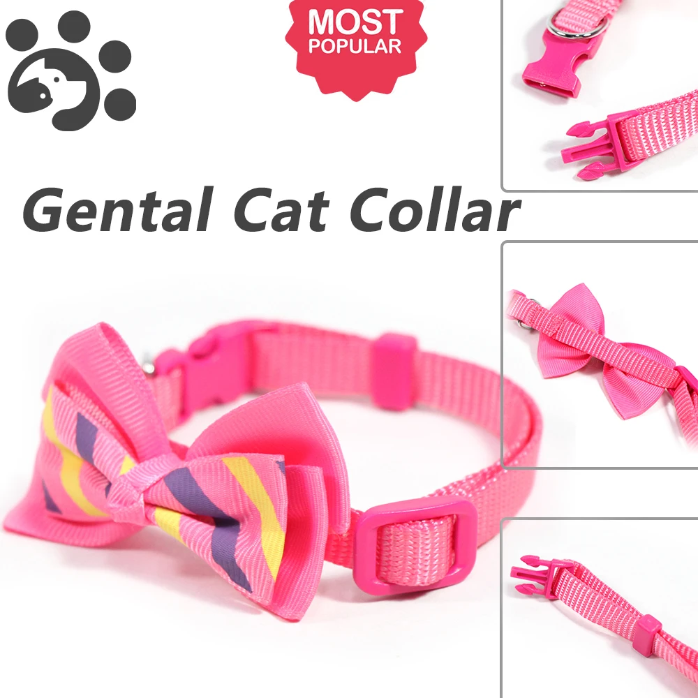 Dog Puppy Collar for Cats Kitten Nylon Striped Bowknot Collars Adjustable Breakaway Cat Collars for Small Dogs Chihuahua MP0038
Dog Puppy Collar for Cats Kitten Nylon Striped Bowknot Collars Adjustable Breakaway Cat Collars for Small Dogs Chihuahua MP0038