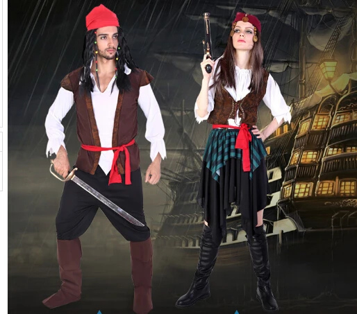Free shipping cosplay party pirates of the Caribbean clothes 2 styles man women sexy uniform adult carnival halloween costume
Free shipping cosplay party pirates of the Caribbean clothes 2 styles man women sexy uniform adult carnival halloween costume