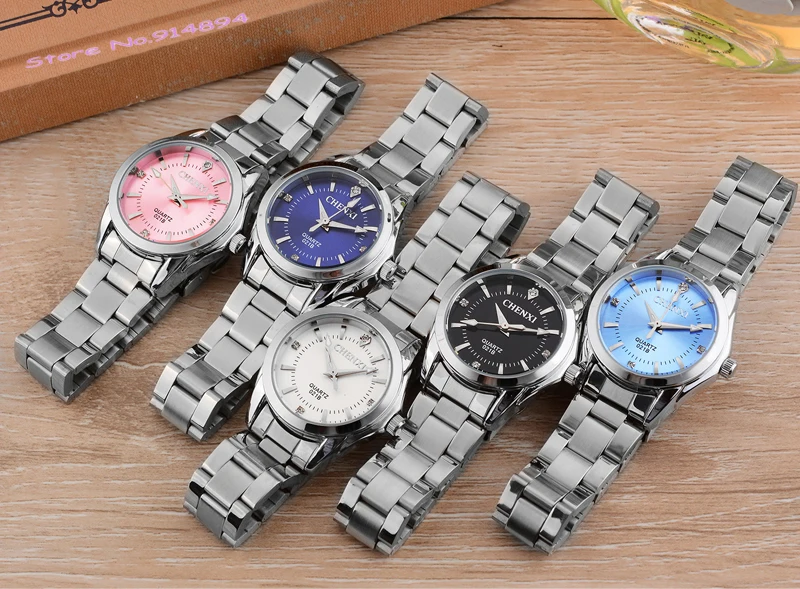 6 модных цветов CHENXI CX021B бренд relogio роскошные женские повседневные часы