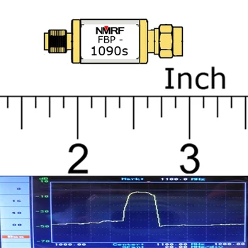1090MHz ADS-B aviation frequency band 8MHz Bandpass SAW filter SMA interface Passband : 1086 ~ 1094 MHz
1090MHz ADS-B aviation frequency band 8MHz Bandpass SAW filter SMA interface Passband : 1086 ~ 1094 MHz