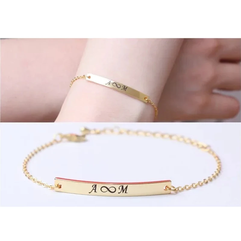 Stainless Steel Dainty Custom Jewelry Any Letters Engraved Name Bracelet Women Chain Link Bracelet Birthday Gift for Girlfriend
Stainless Steel Dainty Custom Jewelry Any Letters Engraved Name Bracelet Women Chain Link Bracelet Birthday Gift for Girlfriend