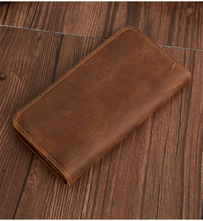 Crazy Horse Leather Card Holder Wallet For Men
