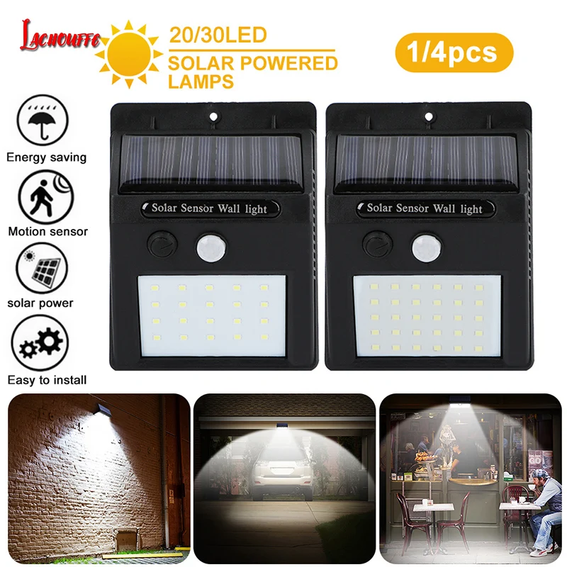 20/30 LED Solar Light 1/2/4PCS Wall Lamp PIR Sensor CDS Night Sensor Waterproof Outdoor Light Garden Light Path Emergency Light
20/30 LED Solar Light 1/2/4PCS Wall Lamp PIR Sensor CDS Night Sensor Waterproof Outdoor Light Garden Light Path Emergency Light