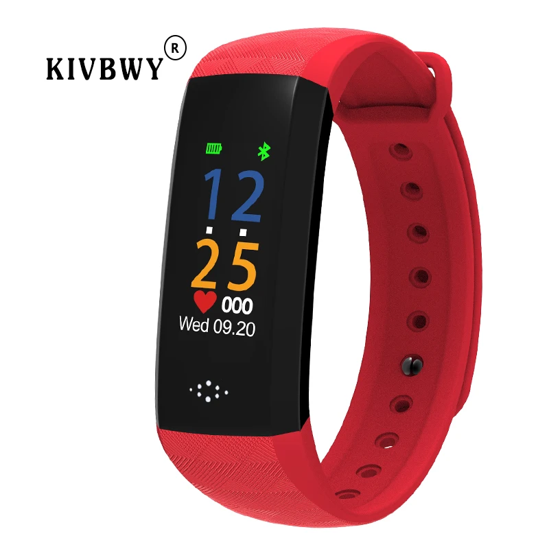 

Kivbwy New Color Screen M2P Smart Wristband Bracelet Fitness Tracker Blood Pressure Pedometer Smart Band Watch Updated M2S