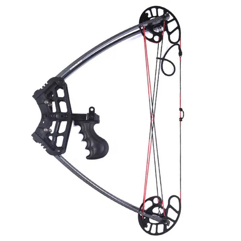Outdoor Triangular Composite Bow and Arrow BLACK Bare Composite Bow Archery Shooting Hunting 50 Pounds