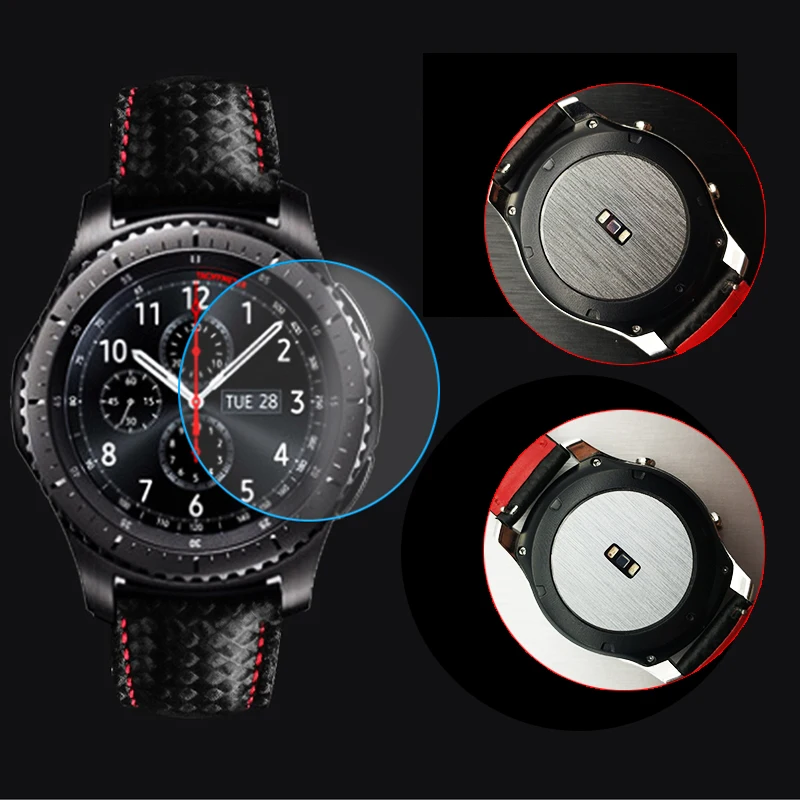 1 set Watch Tempered Glass film for Gear S3 Classic/ Frontier with Carbon Fiber Back Screen Protector Film Cover for Samsung S3
1 set Watch Tempered Glass film for Gear S3 Classic/ Frontier with Carbon Fiber Back Screen Protector Film Cover for Samsung S3