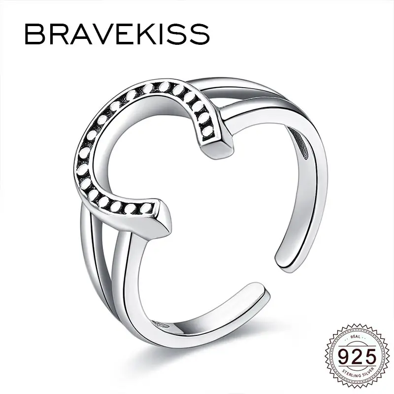 BRAVEKISS Moon 925 Sterling Silver Rings Guard Adjustable Open Rings for Women Wedding Party Ring Enhancer Fine Jewelry BLR0296
BRAVEKISS Moon 925 Sterling Silver Rings Guard Adjustable Open Rings for Women Wedding Party Ring Enhancer Fine Jewelry BLR0296