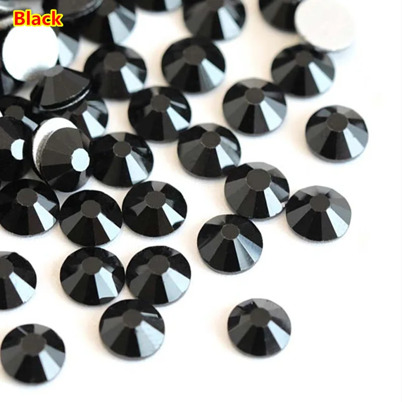 1440pcs/bag ss3- ss40 Jet Black Color all sizes Nail Art Crystal Flat Back Non Hotfix Glue on Glass Rhinestones for DIY
1440pcs/bag ss3- ss40 Jet Black Color all sizes Nail Art Crystal Flat Back Non Hotfix Glue on Glass Rhinestones for DIY