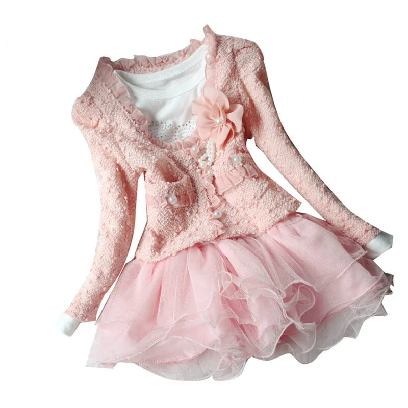 Foreign Trade Spring Two Dress Long Sleeved Lace Jumpsuit Skirt Korean Girls Pink White 2 Piece Set Girls Set
Foreign Trade Spring Two Dress Long Sleeved Lace Jumpsuit Skirt Korean Girls Pink White 2 Piece Set Girls Set