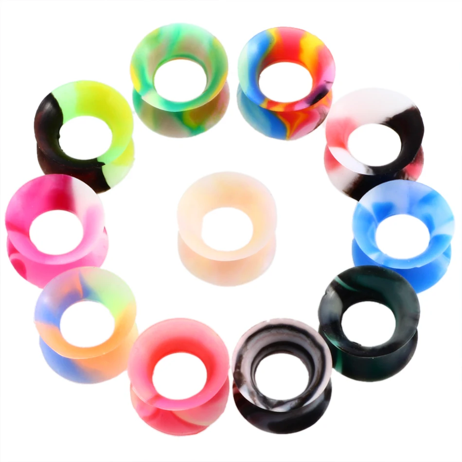 22pcs/lot Silicone Ear Piercings Flexible Ear Plugs and Tunnels Thin Flesh Ear Gauge Ear Expander Earlets Earrings Body Jewelry
22pcs/lot Silicone Ear Piercings Flexible Ear Plugs and Tunnels Thin Flesh Ear Gauge Ear Expander Earlets Earrings Body Jewelry