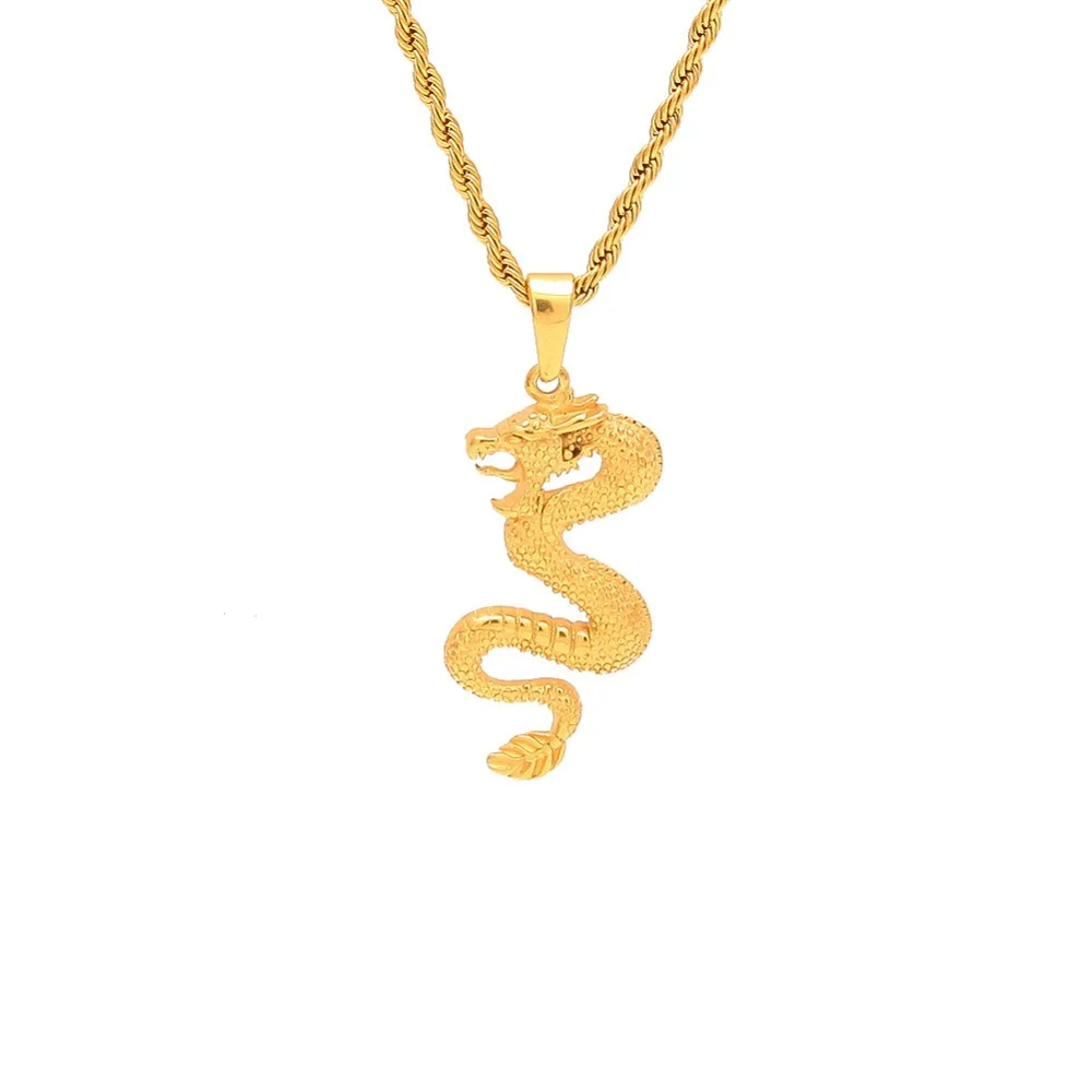 Gold Color Stainless Steel dragon shape pendant necklaces Men Hiphop/Rock fashion vintage male necklace jewelry gifts
Gold Color Stainless Steel dragon shape pendant necklaces Men Hiphop/Rock fashion vintage male necklace jewelry gifts