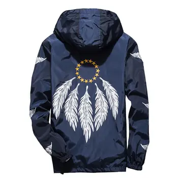 New Spring Autumn Men Thin Streetwear Feather Print Hooded Windbreaker Jacket Male Casual Sunscreen Student Baseball Jacket Coat
New Spring Autumn Men Thin Streetwear Feather Print Hooded Windbreaker Jacket Male Casual Sunscreen Student Baseball Jacket Coat