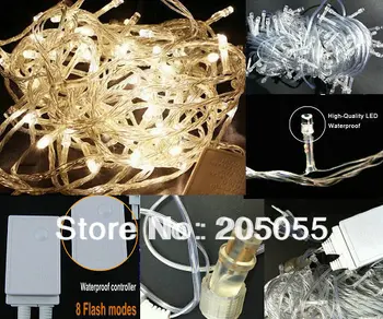 10M 100LED Christmas Fairy String Light Waterproof 8 changing mode back splice to series connect EU 220V outdoor xmas-Warm white
10M 100LED Christmas Fairy String Light Waterproof 8 changing mode back splice to series connect EU 220V outdoor xmas-Warm white
