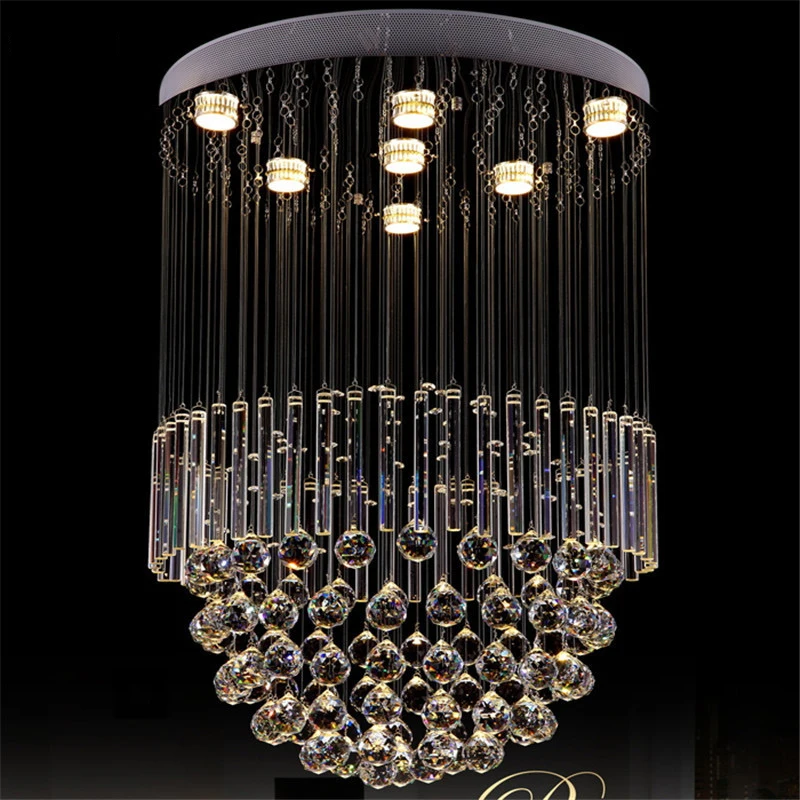 LED Flush Mount Modern Lustres Crystal Chandelier Lighting Fixtures Dia60*H100cm Foyer Lights Large Spiral Lamp For Livi
LED Flush Mount Modern Lustres Crystal Chandelier Lighting Fixtures Dia60*H100cm Foyer Lights Large Spiral Lamp For Livi