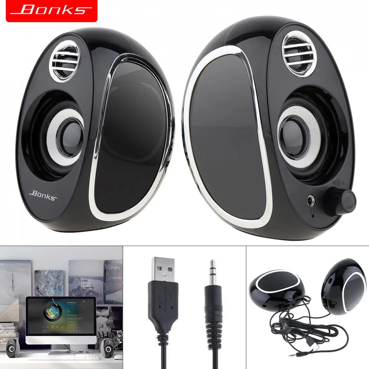 Bonks DX18 Mini Simple Notebook Small Speaker Subwoofer with 3.5mm Connector for Computer / Mobile / Home
Bonks DX18 Mini Simple Notebook Small Speaker Subwoofer with 3.5mm Connector for Computer / Mobile / Home