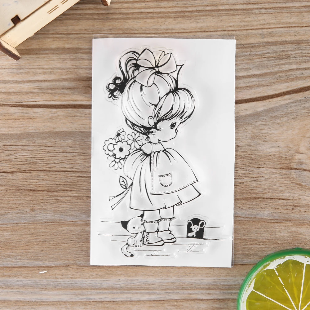 1PC Lovely Girls And Dog Stamp Clear Rubber Stamp Craft Stamp For Scrapbook Card Making Handmade Gift Letter Decorate DIY Crafts
1PC Lovely Girls And Dog Stamp Clear Rubber Stamp Craft Stamp For Scrapbook Card Making Handmade Gift Letter Decorate DIY Crafts