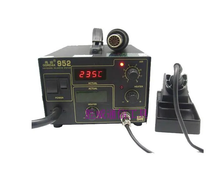 Паяльная станция 270 Вт Gordak 952 в + Тепловая пушка 2 1 SMD BGA наладочная Станция 6 шт. |