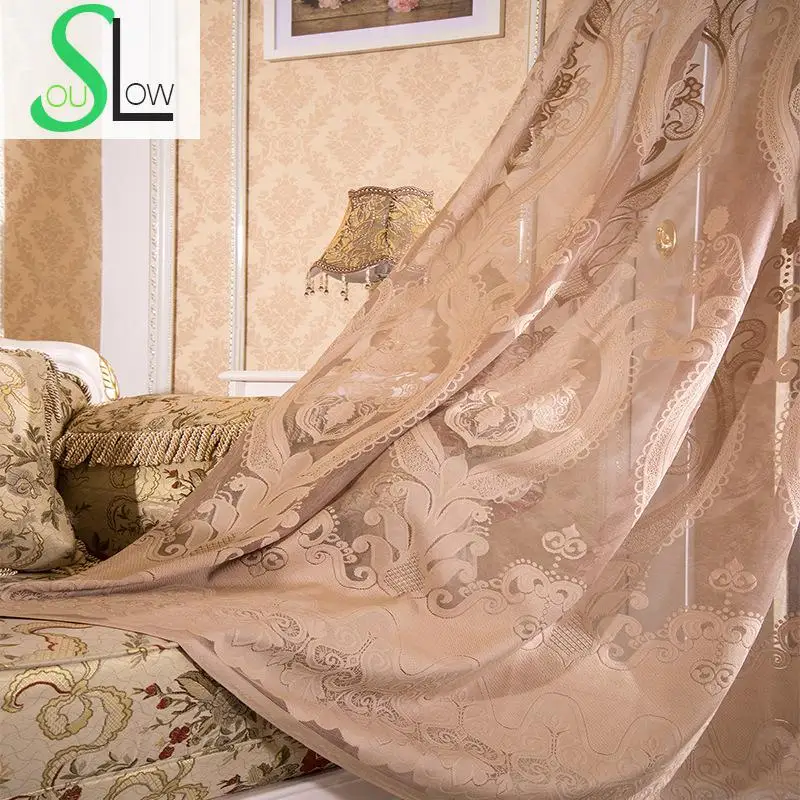 Slow Soul Light Coffee White Beige European Style Jacquard Curtain Fabric Living Room Bedroom Curtains For Kitchen Sheer Tulle
Slow Soul Light Coffee White Beige European Style Jacquard Curtain Fabric Living Room Bedroom Curtains For Kitchen Sheer Tulle