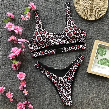 Sexy Bandage Swimsuit Women Leopard Print Push Up Thong Bikini Set Swimwear Beach Bathing Suit Maillot De Bain Swimming Suit
Sexy Bandage Swimsuit Women Leopard Print Push Up Thong Bikini Set Swimwear Beach Bathing Suit Maillot De Bain Swimming Suit