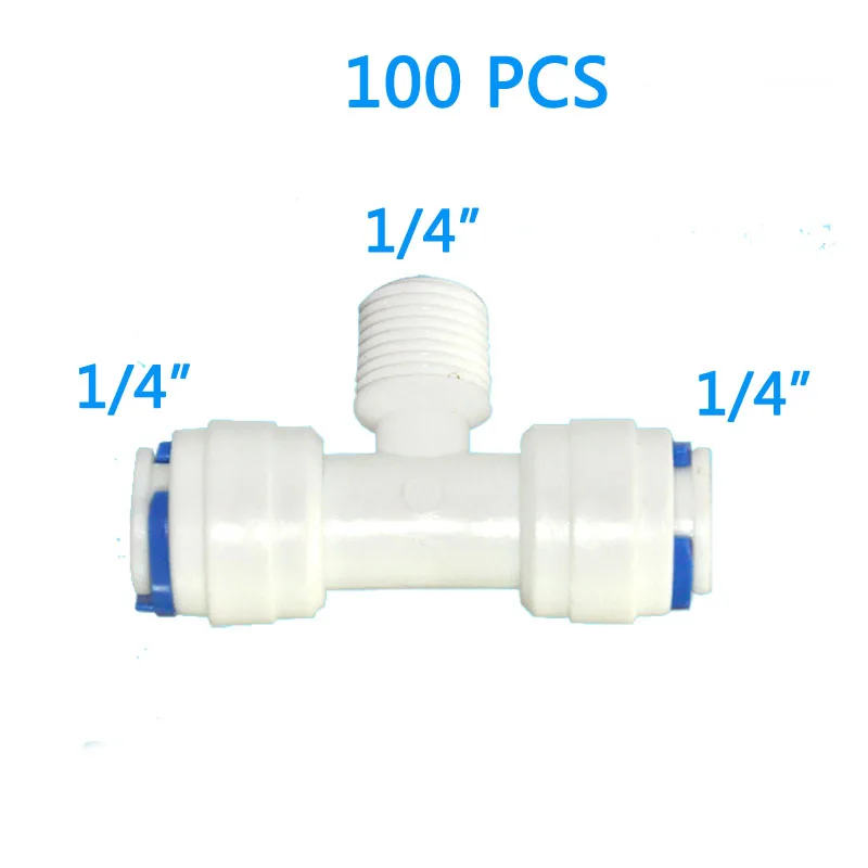 100pcs 1/4" Male Thread Quick Connection 1/4" Tube Hose Equal Type T Water Connector Fitting Reverse Osmosis Aquarium male Tee
100pcs 1/4" Male Thread Quick Connection 1/4" Tube Hose Equal Type T Water Connector Fitting Reverse Osmosis Aquarium male Tee