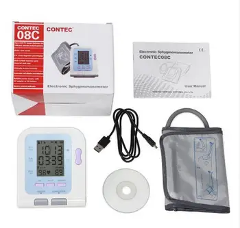 CE FDA CONTEC08C Digital blood pressure monitor with SPO2 sensor NIBP PR Free Shipping
CE FDA CONTEC08C Digital blood pressure monitor with SPO2 sensor NIBP PR Free Shipping