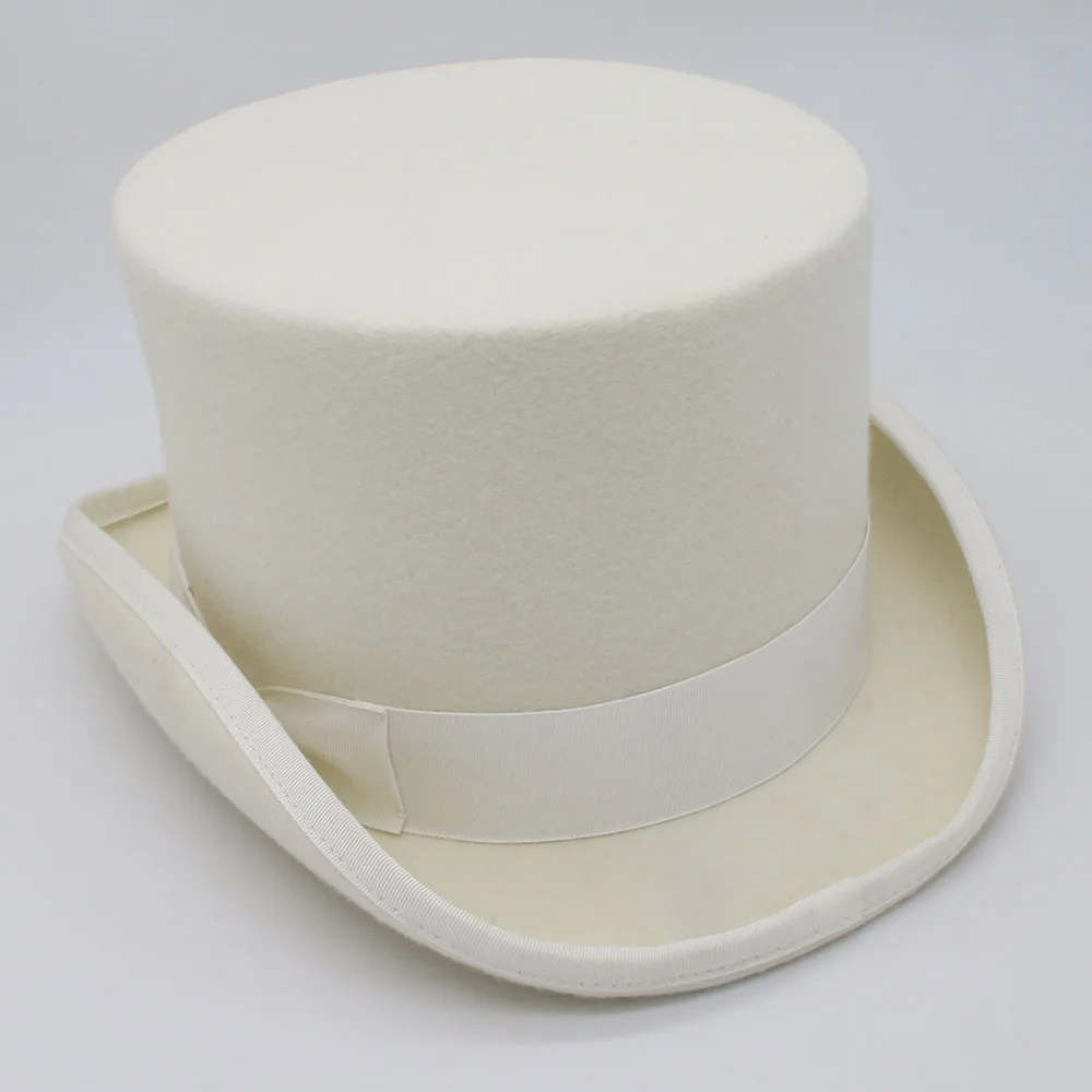 LUCKYLIANJI 13 5 см 4 размера белая викторианская деловая шляпа в стиле стимпанк