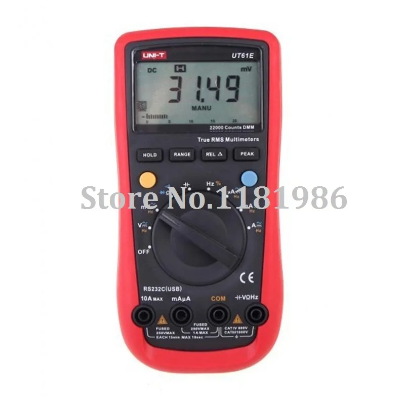 UNI-T UT61E Digital Multimeter Auto Range True RMS Peak Value RS232 REL AC/DC Meter Amperemeter Uni t UT 61E Multimeter
UNI-T UT61E Digital Multimeter Auto Range True RMS Peak Value RS232 REL AC/DC Meter Amperemeter Uni t UT 61E Multimeter