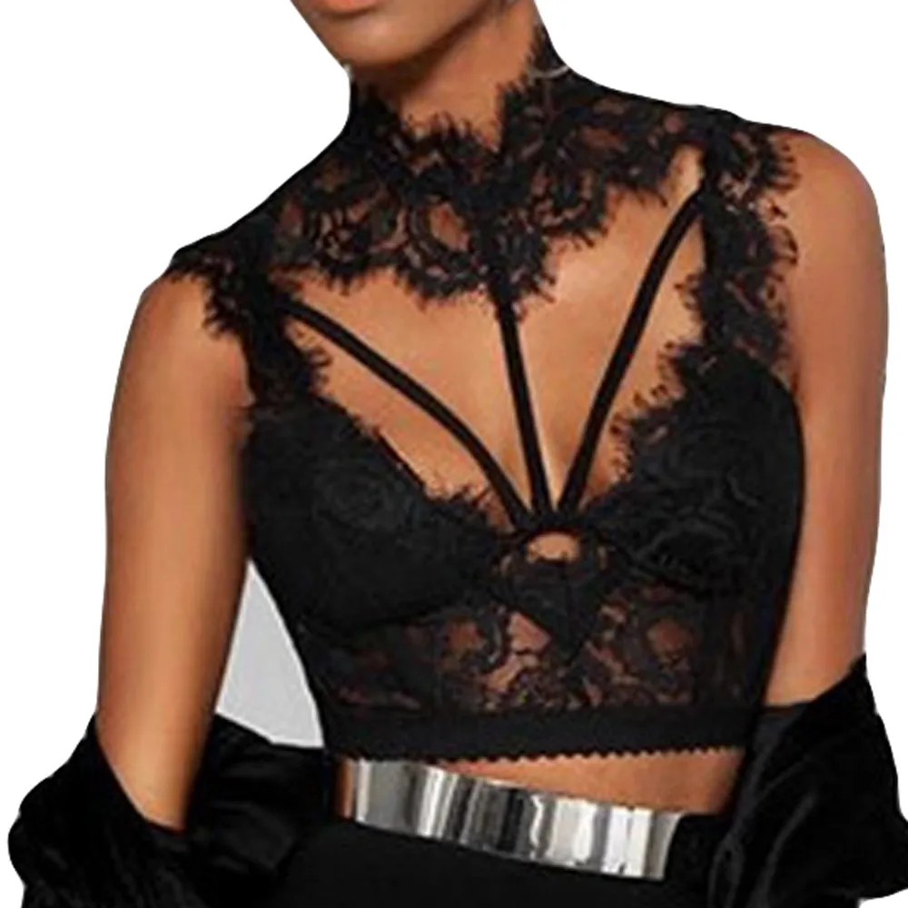 Lace Patchwork Sexy Halter Top Sleeveless Halter Vest Shirt Solid Color Perspective Bandage Blouse Haut Dentelle Femme#Y5
Lace Patchwork Sexy Halter Top Sleeveless Halter Vest Shirt Solid Color Perspective Bandage Blouse Haut Dentelle Femme#Y5