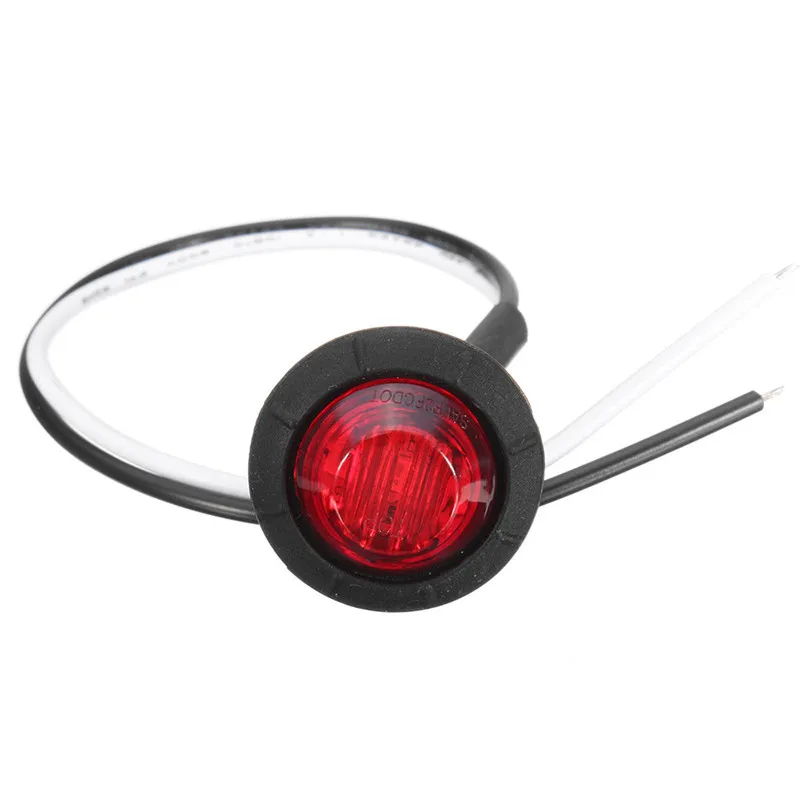1Pcs Bright Truck Trailer Side Marker Signal Red Amber Rear Bus 12V 3LED Low Consumption Lamp Car External Lights #288899 | Автомобили и