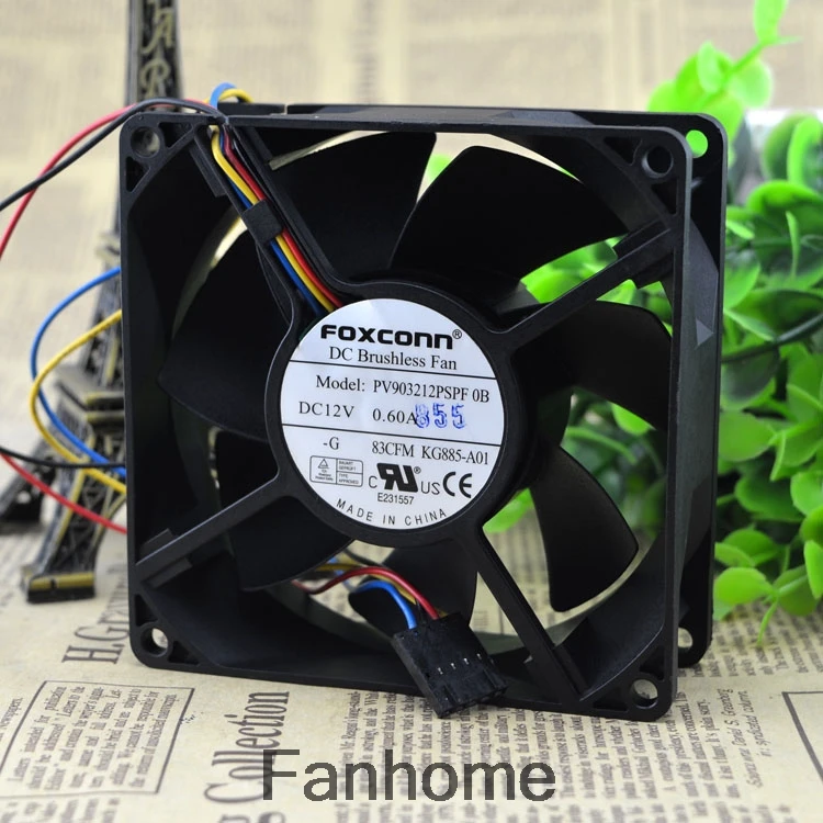 For Foxconn 9032 12V0.60A PV903212PSPF0A mute 4-wire PWM temperature control chassis cooling fan
For Foxconn 9032 12V0.60A PV903212PSPF0A mute 4-wire PWM temperature control chassis cooling fan