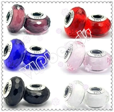 6PCS 925 Sterling Silver Screw Double Silver Oxide Core Six Mixed Colors Faceted Murano Glass Beads Fits European Bracelets
6PCS 925 Sterling Silver Screw Double Silver Oxide Core Six Mixed Colors Faceted Murano Glass Beads Fits European Bracelets