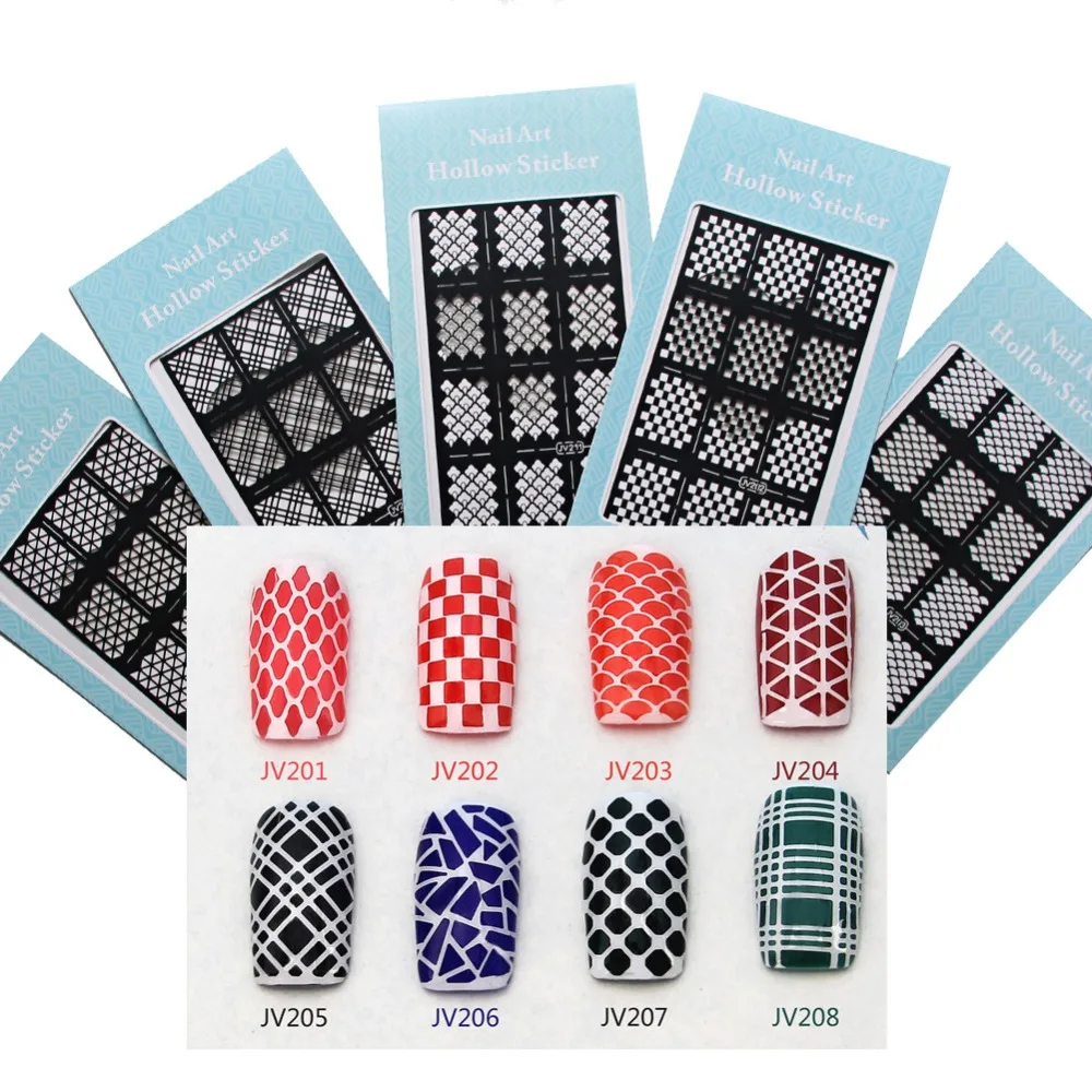 3D Nail Art Beauty Manicure Tools DIY Stickers For Nails 20 Design Hollow Template Stickers Stencil JH306
3D Nail Art Beauty Manicure Tools DIY Stickers For Nails 20 Design Hollow Template Stickers Stencil JH306