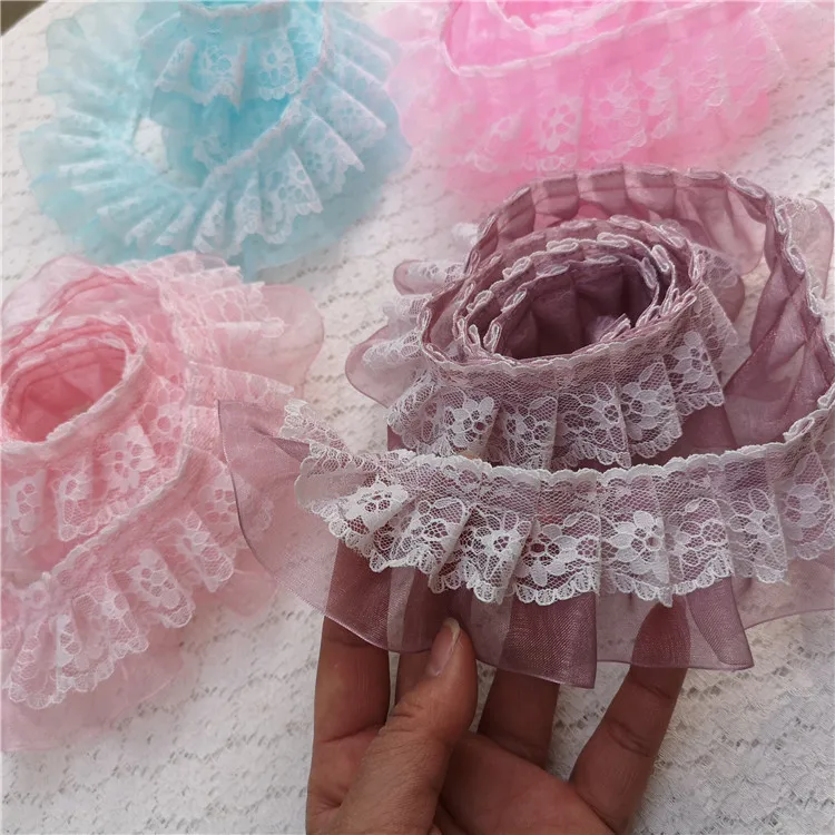 Sewing Lace Fabric 2 Yards 2 Layers Drape Lace Trim Black/white/Pink Ruffled Trim Pleated Lace Fabric For Dolls Costume
Sewing Lace Fabric 2 Yards 2 Layers Drape Lace Trim Black/white/Pink Ruffled Trim Pleated Lace Fabric For Dolls Costume