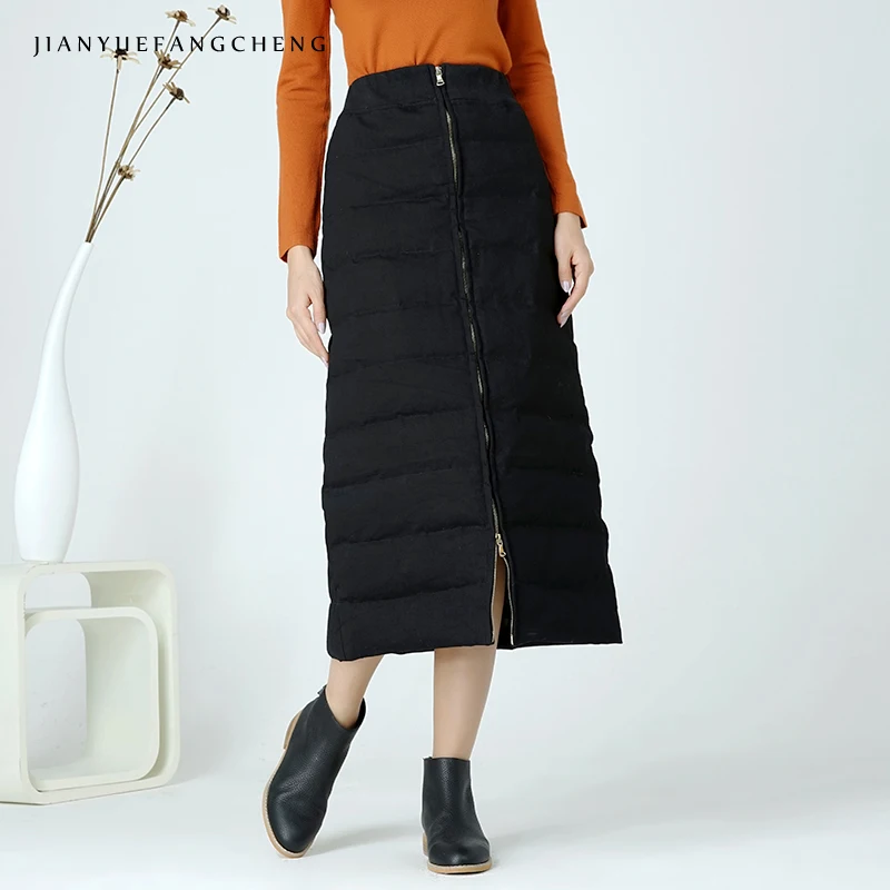 2017 Casual Duck Down Skirt Womens Winter Long Skirts Thicken Warm A Line Plus Size Black Maxi Skirt High Waist Unfoldable Jupe
2017 Casual Duck Down Skirt Womens Winter Long Skirts Thicken Warm A Line Plus Size Black Maxi Skirt High Waist Unfoldable Jupe