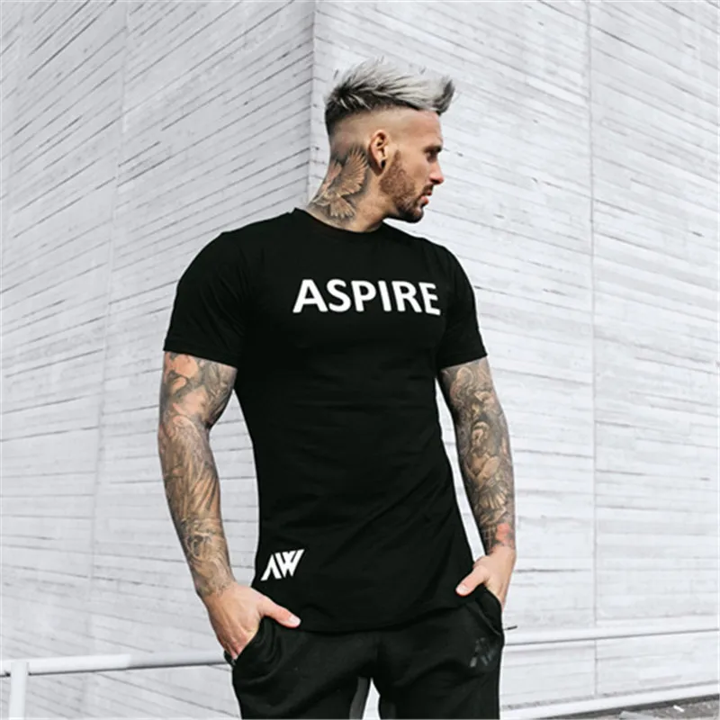 2018 Mens Athletic Apparel Sport jogging T-Shirt Quick Dry Fitness Running Gym Sports Short Sleeve round collar Tops