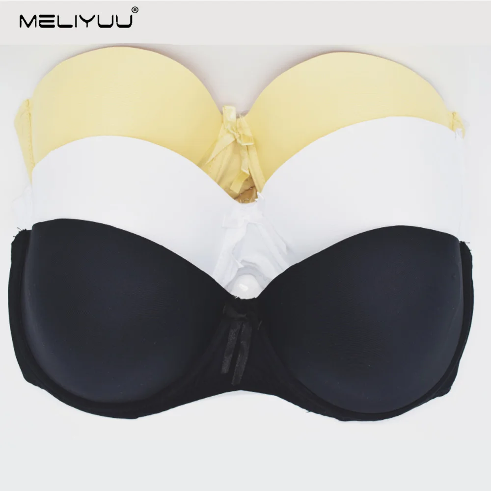 Sexy Invisible Bras For Women Clear Back Strapless Brassiere Push Up Bra Thin Padded Bralette Summer Underwear Matching BH | Женская