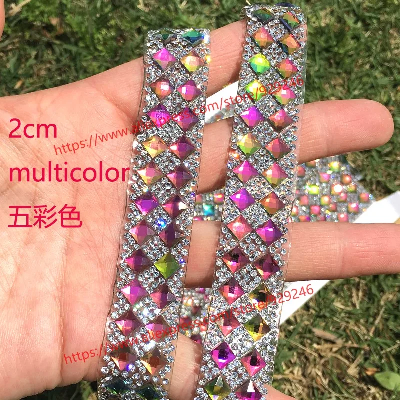 2 meters/pack colorful square glass crystal rhinestone chain hotfix 2cm stone trims for garment and dancing clothing decoration
2 meters/pack colorful square glass crystal rhinestone chain hotfix 2cm stone trims for garment and dancing clothing decoration