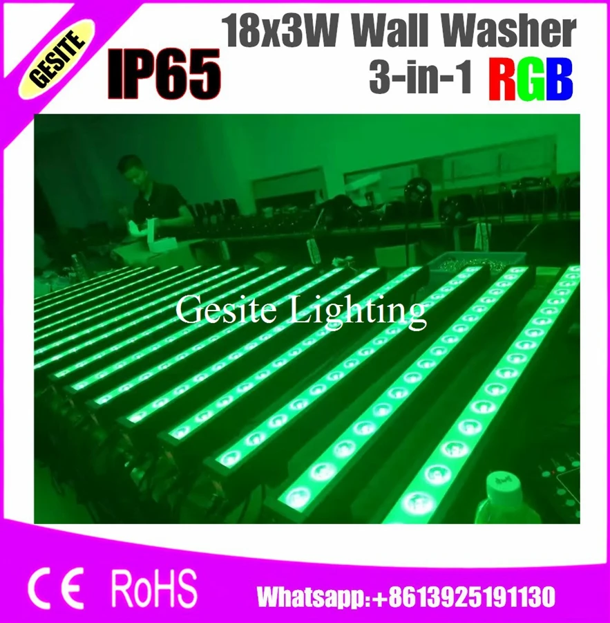 2PCS/LOT 18x3W RGB Waterproof Led Wall Washer Light 3IN1 Triple Color Mixing 25 Degree Lens Waterproof DMX
2PCS/LOT 18x3W RGB Waterproof Led Wall Washer Light 3IN1 Triple Color Mixing 25 Degree Lens Waterproof DMX