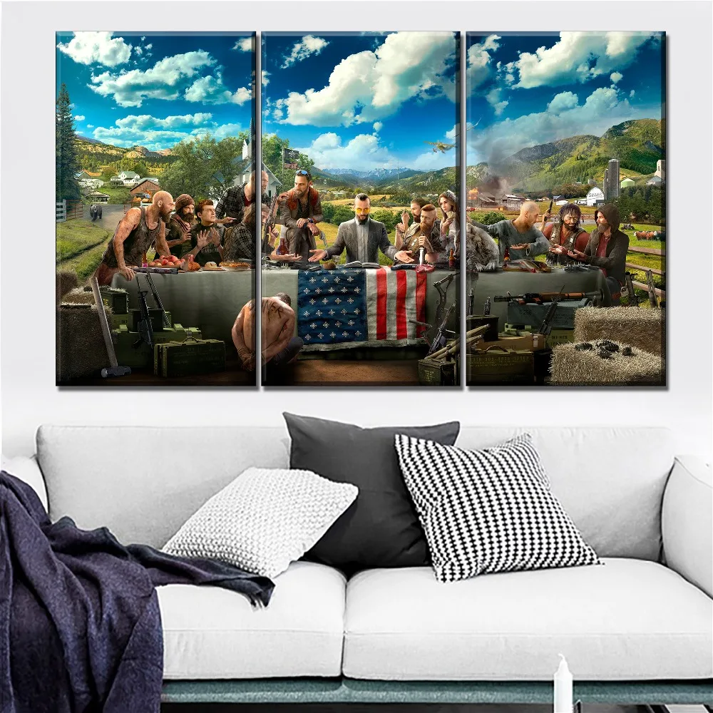 Canvas Posters Home Decorative Wall Art Framework 3 Pieces Game Far Cry 5 Key Paintings For Modern Living Room HD Print Picture
Canvas Posters Home Decorative Wall Art Framework 3 Pieces Game Far Cry 5 Key Paintings For Modern Living Room HD Print Picture